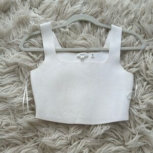 White ALC Crop Top
